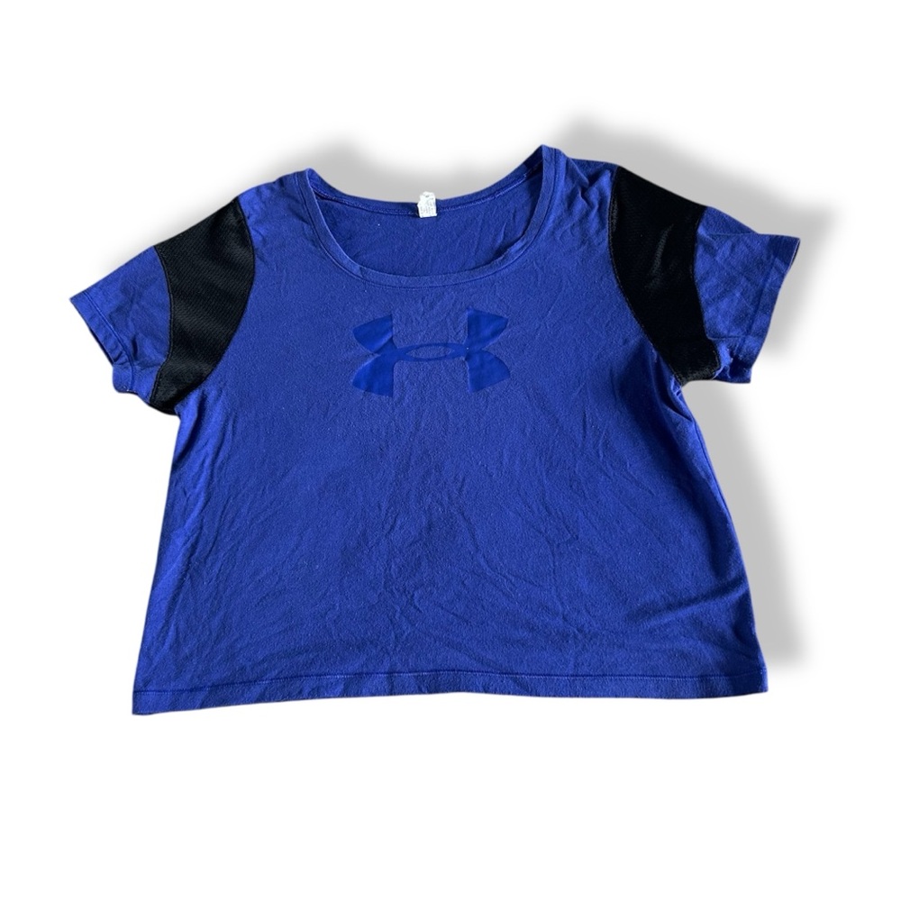 [Under Armour] Blue and Black Short Sleeve Tee